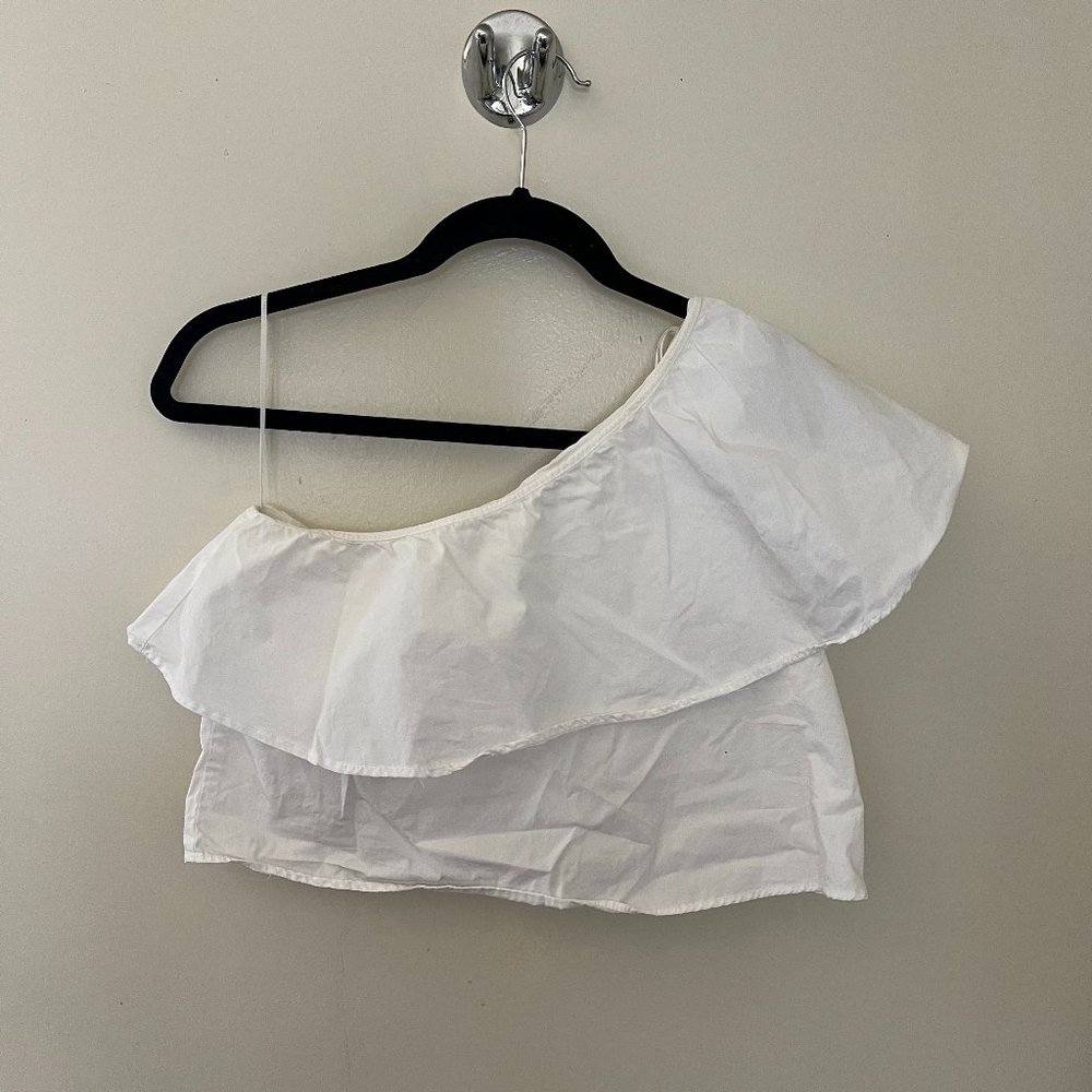 One Shoulder Pleated Crop top